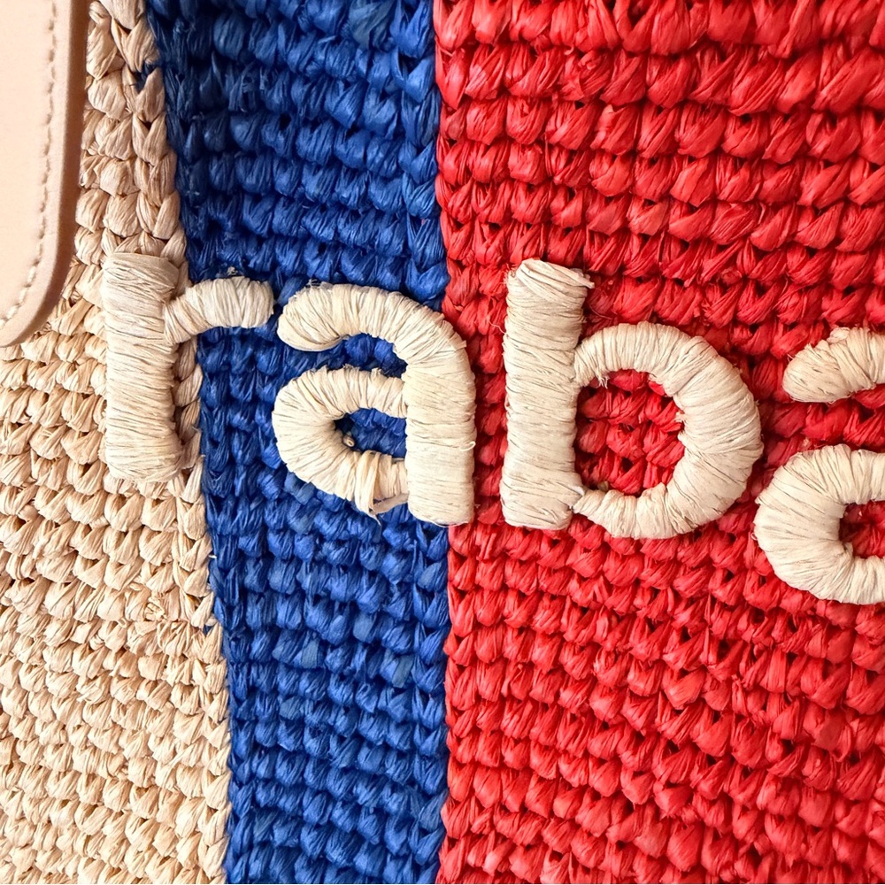 RABANNE LOGO-EMBOSSED RAFFIA BASKET BAG - Picture 5 of 11